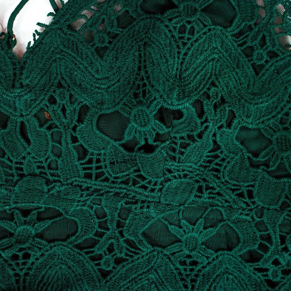 Free People Green Lace Bralette Small - Picture 3 of 4
